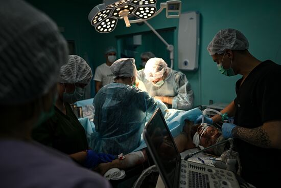 Russia Ukraine Military Operation Akhmat Frontline Hospital