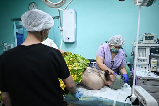 Russia Ukraine Military Operation Akhmat Frontline Hospital