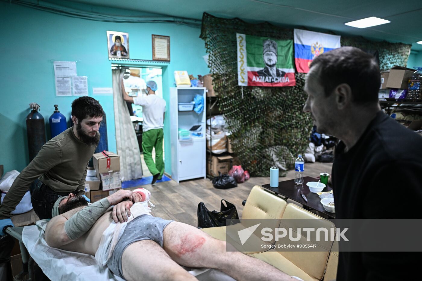 Russia Ukraine Military Operation Akhmat Frontline Hospital