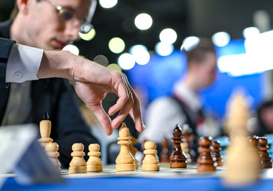 The 2025 Young Scientists Congress. Roscongress Chess Cup. Credit is mandatory when using the photo. Location: Russia, Federal territory 'Sirius'. Author: Alexei Danichev. 2025 Young Scientists Congress. Roscongress Chess Cup