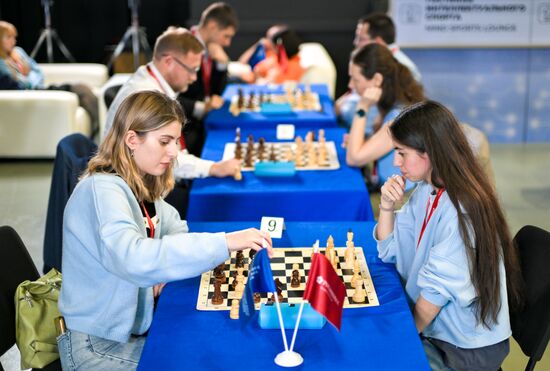 The 2025 Young Scientists Congress. Roscongress Chess Cup. Credit is mandatory when using the photo. Location: Russia, Federal territory 'Sirius'. Author: Alexei Danichev. 2025 Young Scientists Congress. Roscongress Chess Cup