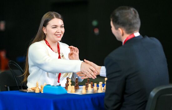 The 2025 Young Scientists Congress. Roscongress Chess Cup. Credit is mandatory when using the photo. Location: Russia, Federal territory 'Sirius'. Author: Alexei Danichev. 2025 Young Scientists Congress. Roscongress Chess Cup