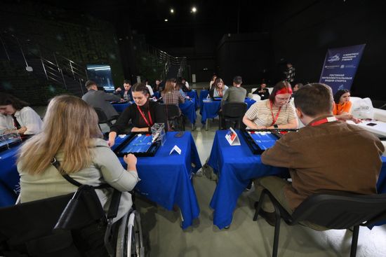 2025 Young Scientists Congress. Roscongress Backgammon Cup. Mind Sports Lounge, atrium of the Atom Hall