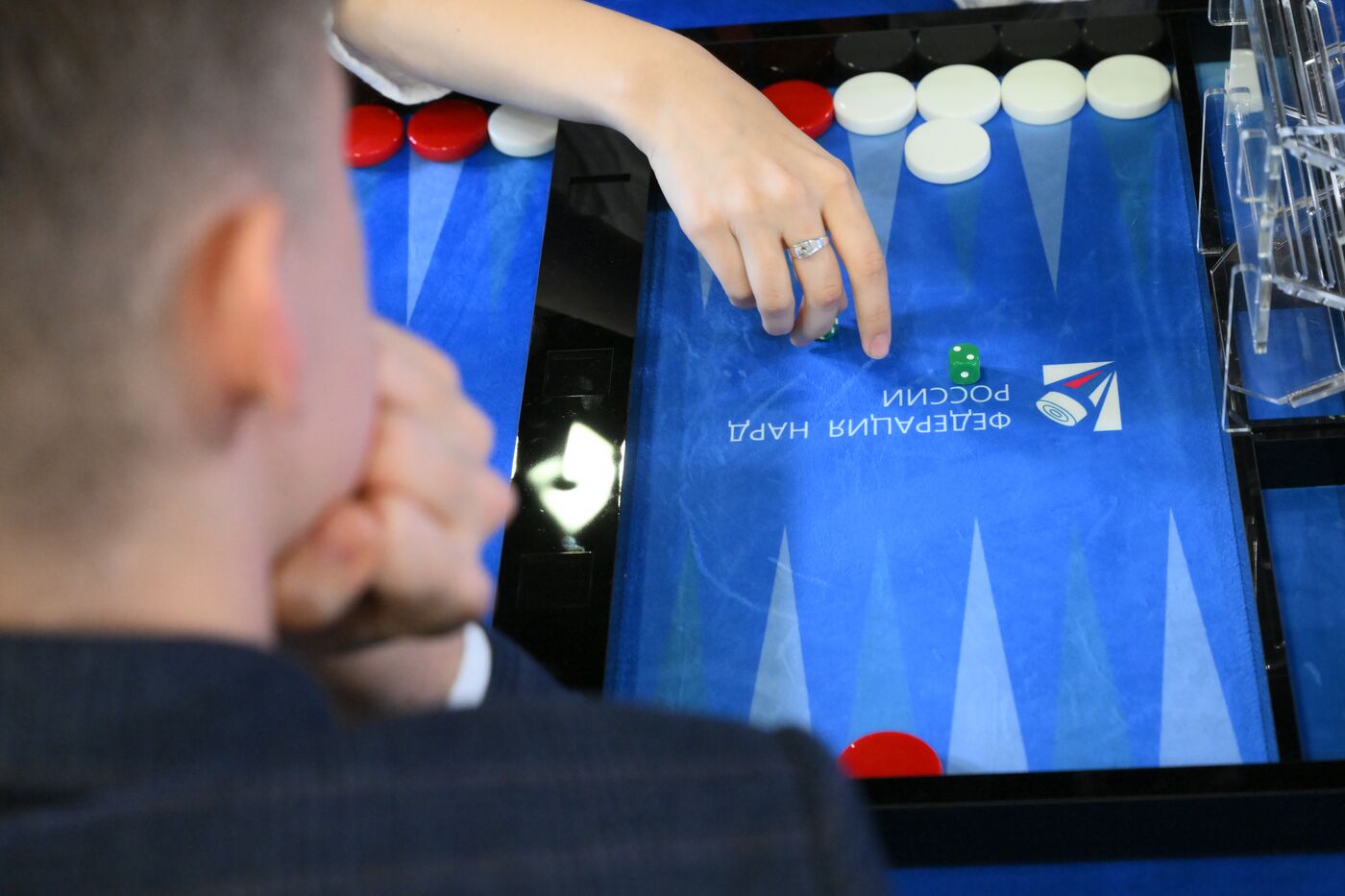 2025 Young Scientists Congress. Roscongress Backgammon Cup. Mind Sports Lounge, atrium of the Atom Hall