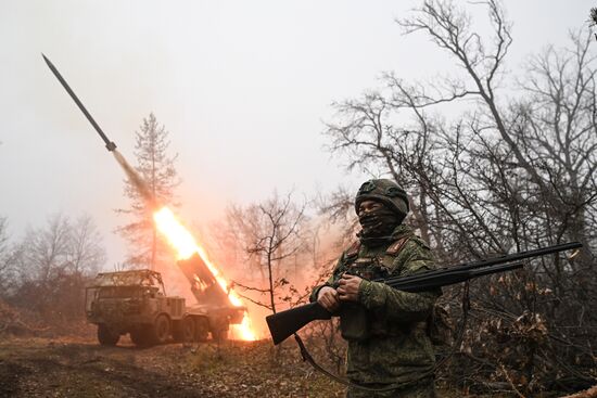 Russia Ukraine Military Operation Uragan Artillery Unit Russia Ukraine Military Operation Uragan Artillery Unit