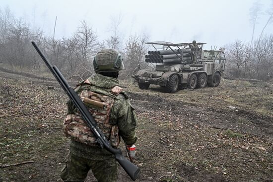Russia Ukraine Military Operation Uragan Artillery Unit