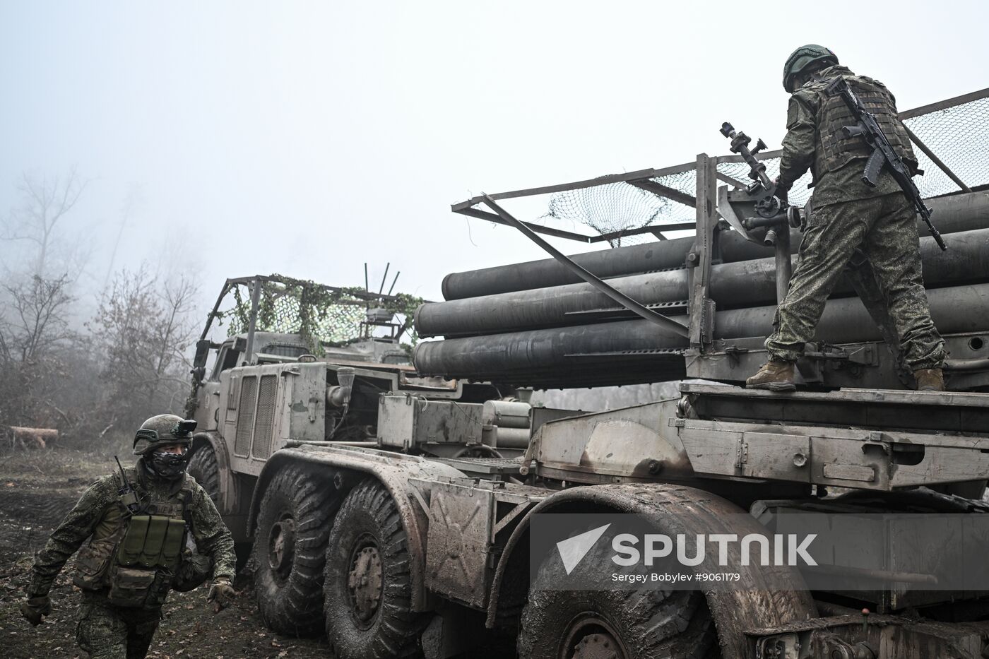 Russia Ukraine Military Operation Uragan Artillery Unit