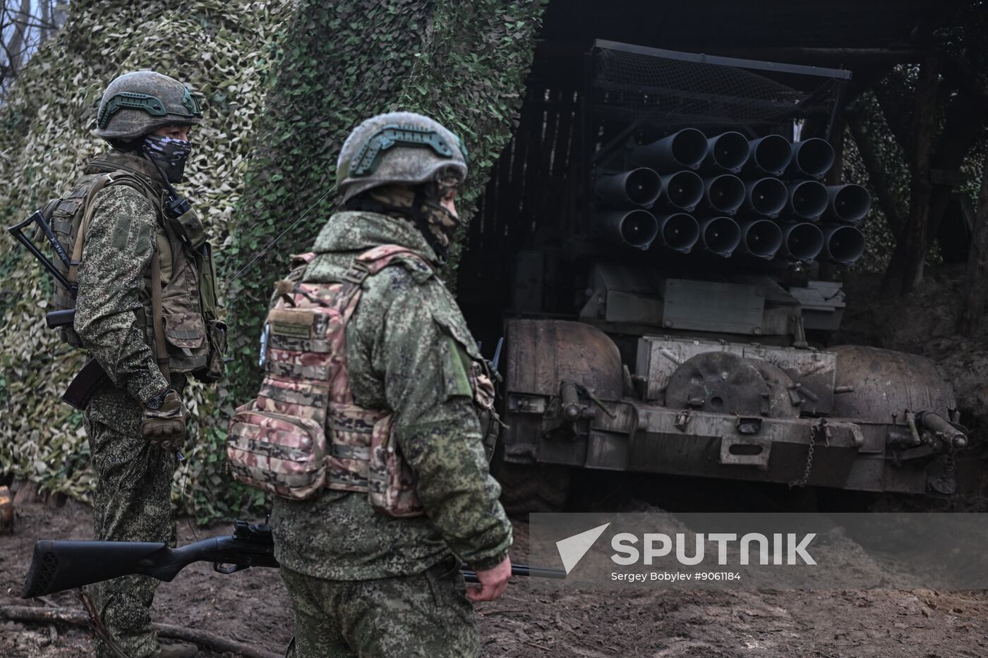 Russia Ukraine Military Operation Uragan Artillery Unit
