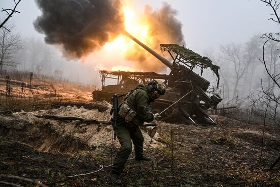 Russia Ukraine Military Operation Giatsint-S Artillery Unit Russia Ukraine Military Operation Giatsint-S Artillery Unit