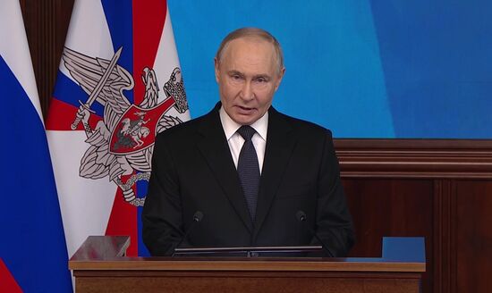 Russia Putin Defence Ministry Board