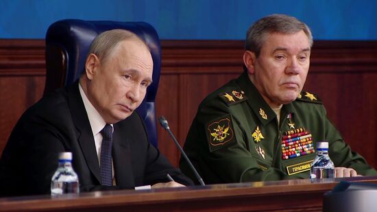 Russia Putin Defence Ministry Board