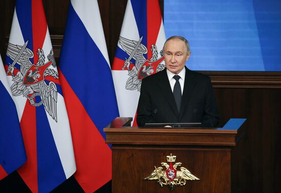 Russia Putin Defence Ministry Board