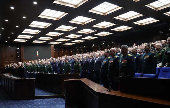 Russia Putin Defence Ministry Board