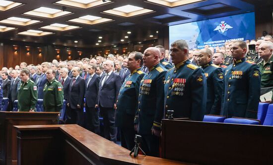 Russia Putin Defence Ministry Board