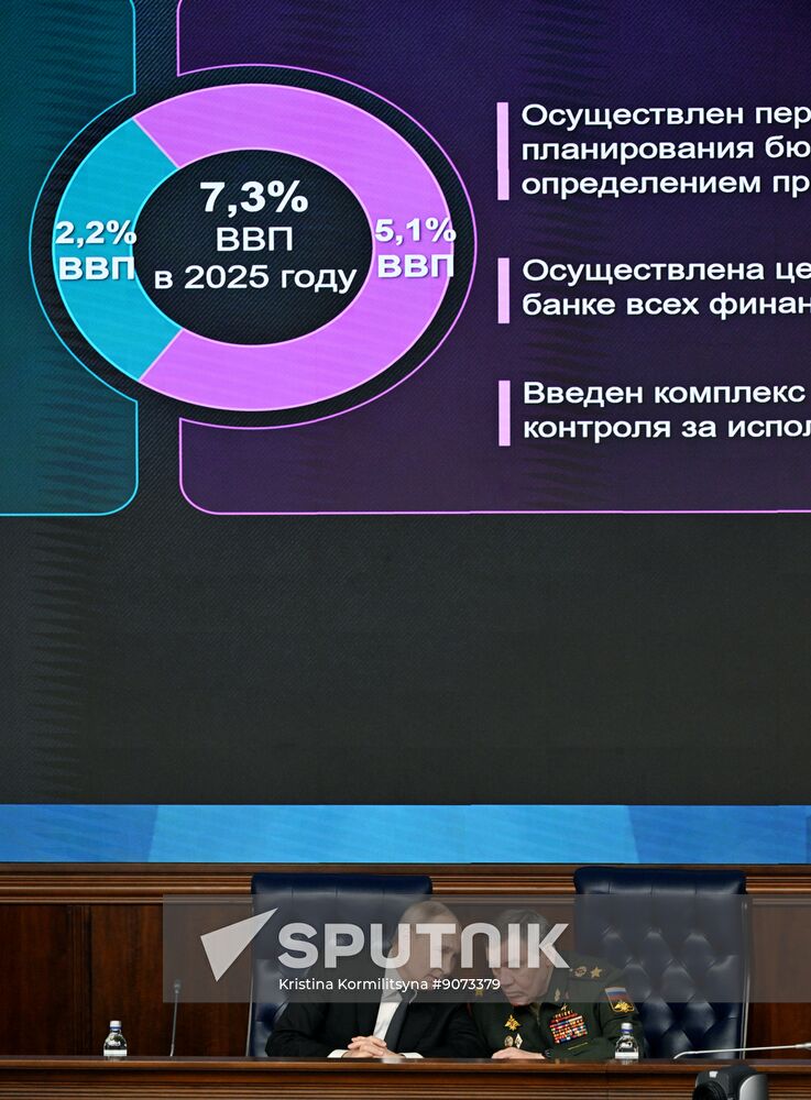 Russia Putin Defence Ministry Board