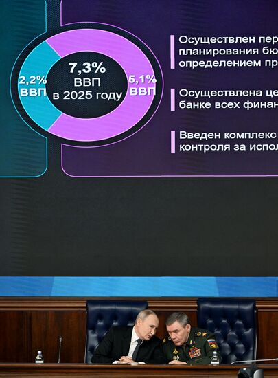 Russia Putin Defence Ministry Board