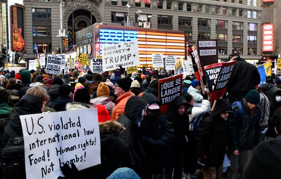 US Venezuela Attack Protests
