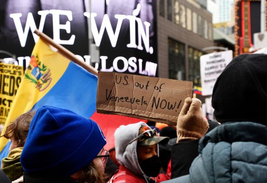 US Venezuela Attack Protests