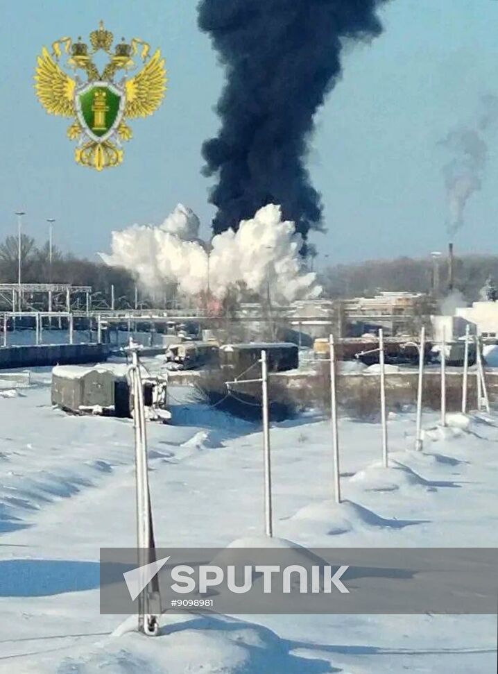 Russia Fuel Train Fire