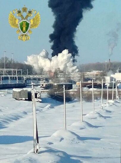 Russia Fuel Train Fire