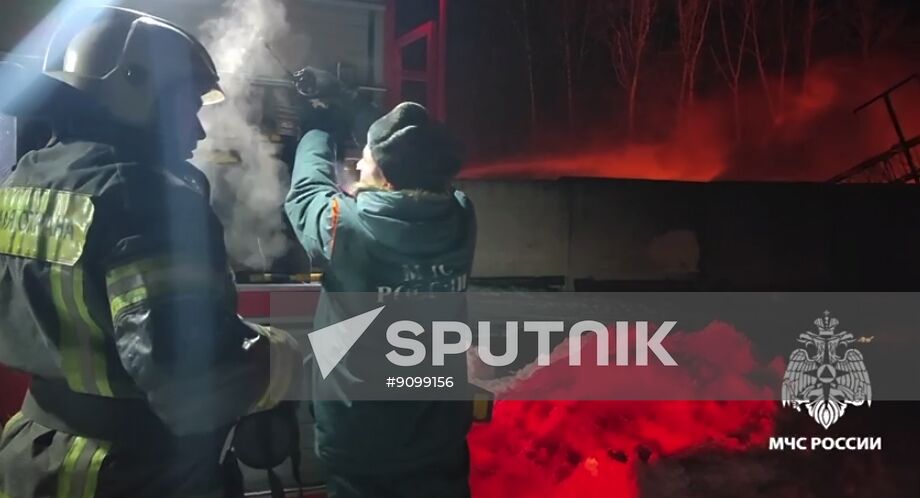 Russia Fuel Train Fire