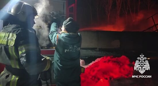 Russia Fuel Train Fire