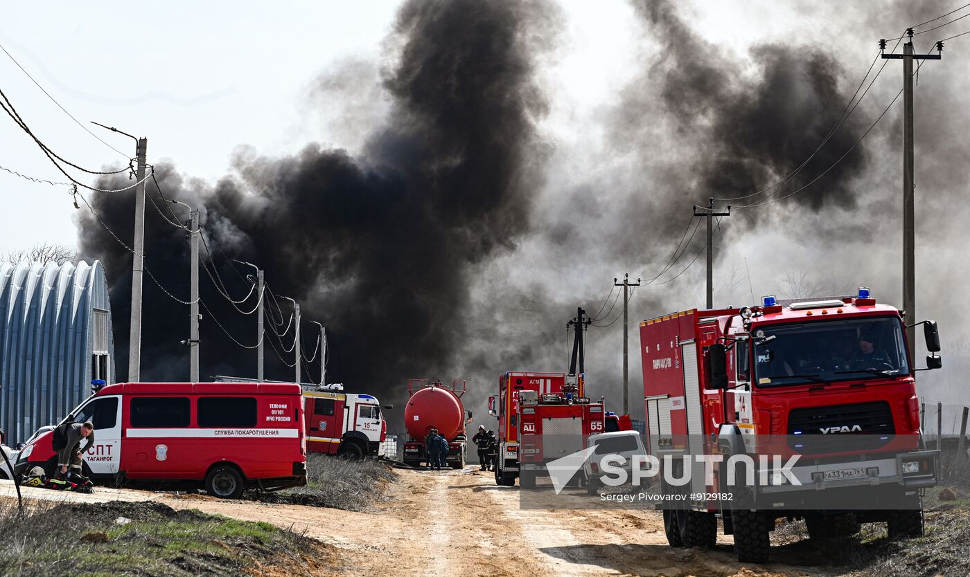 Russia Warehouse Fire