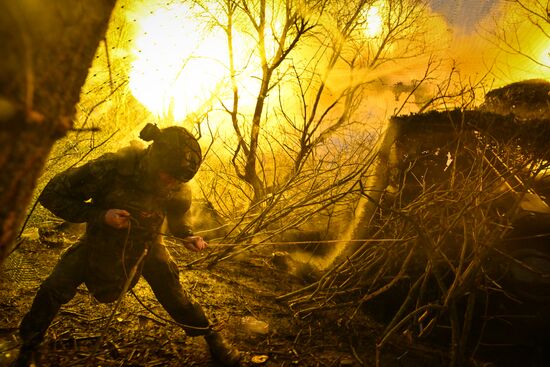 Russia Ukraine Military Operation Artillery Unit