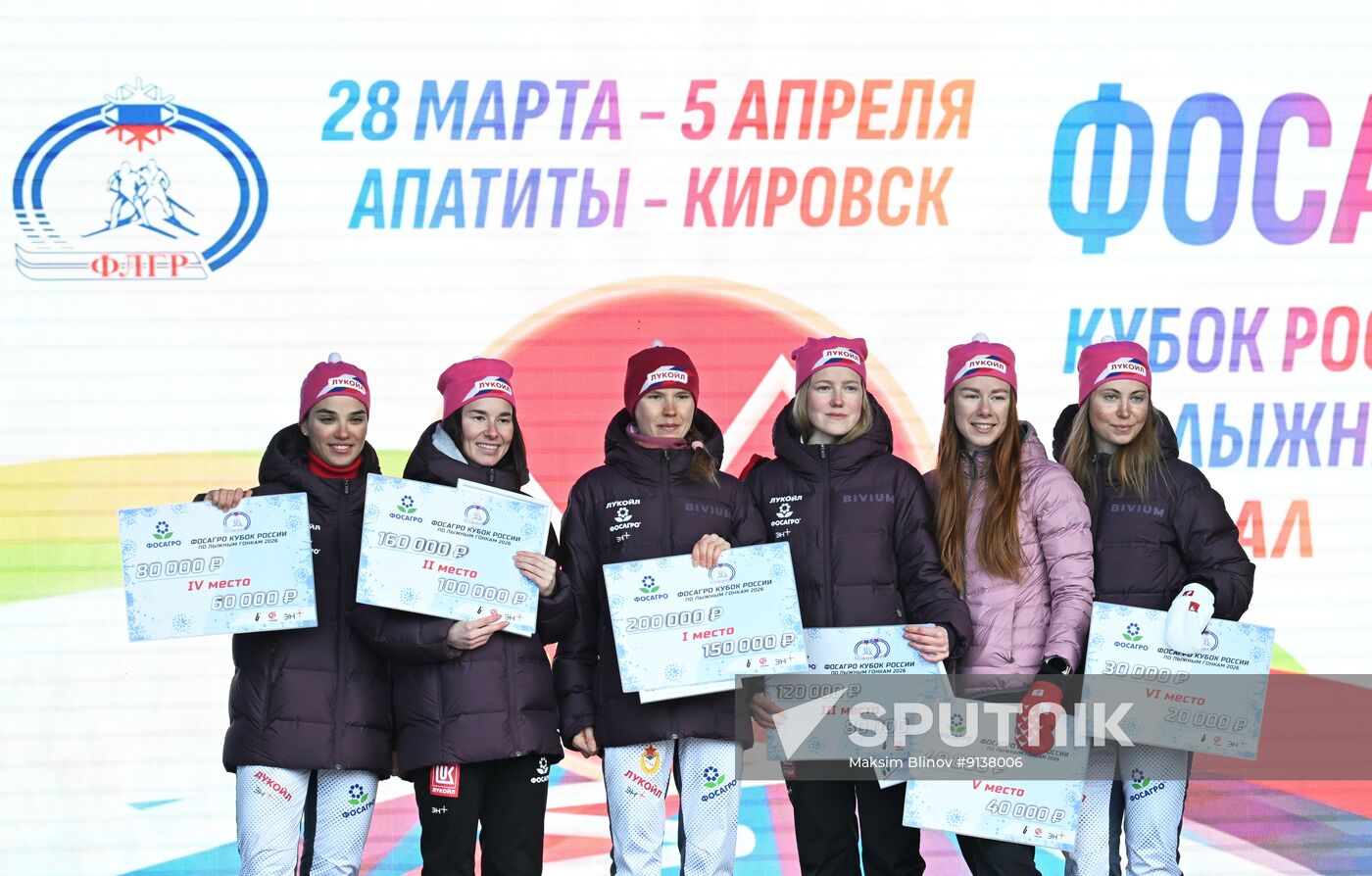 Russia Cross-Country Skiing Cup Awarding