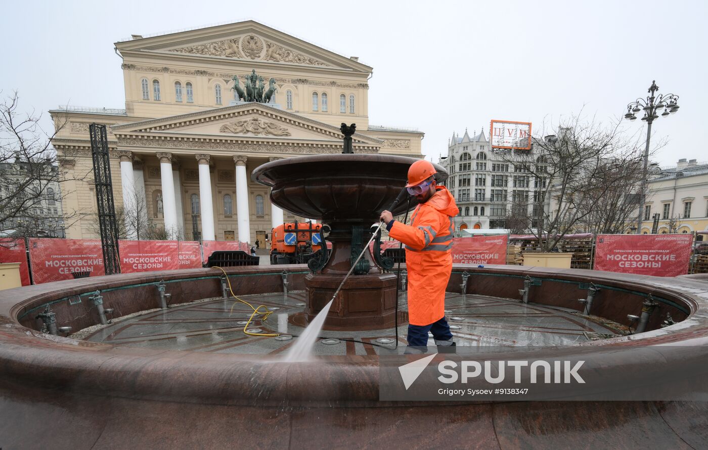 Russia Fountain Season Preparations