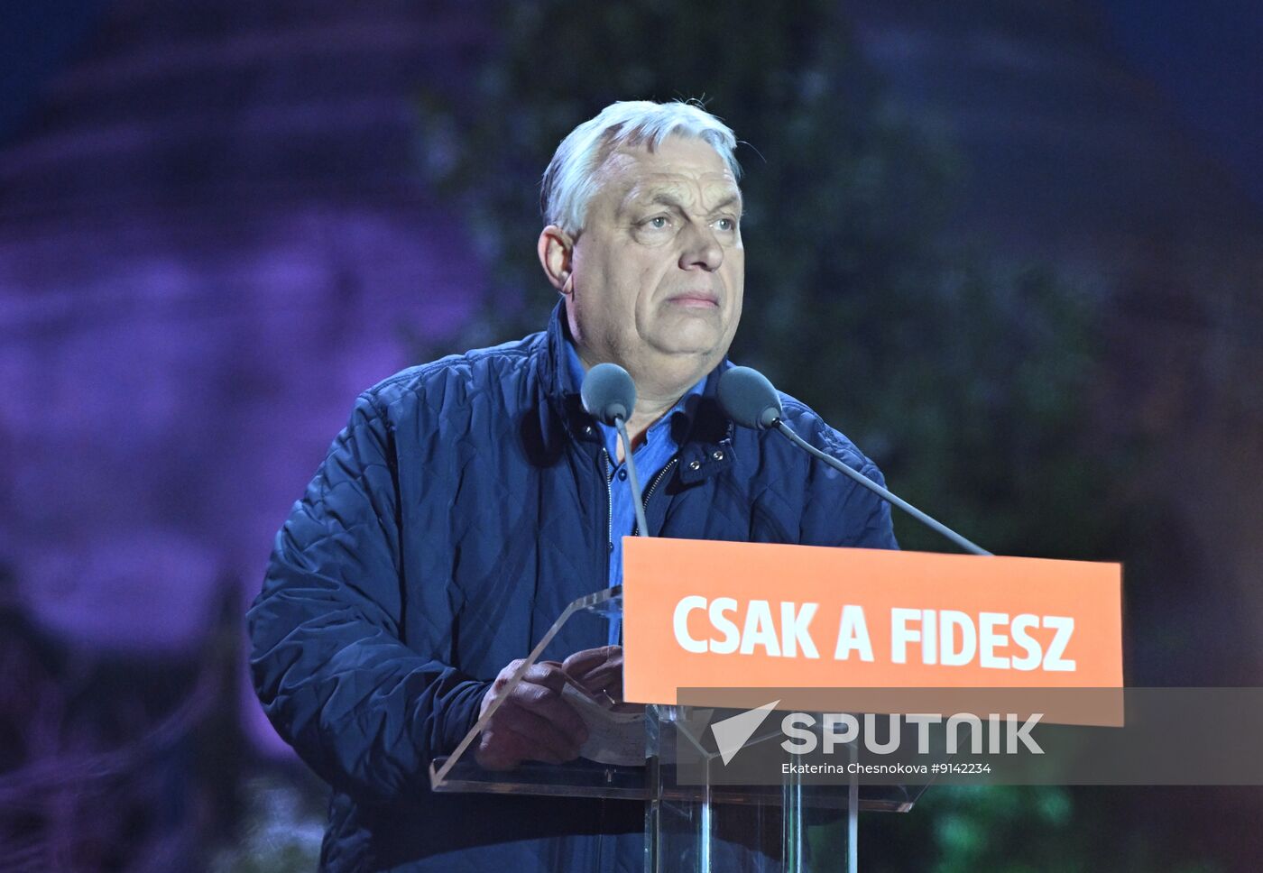 Hungary Parliamentary Election Orban Rally