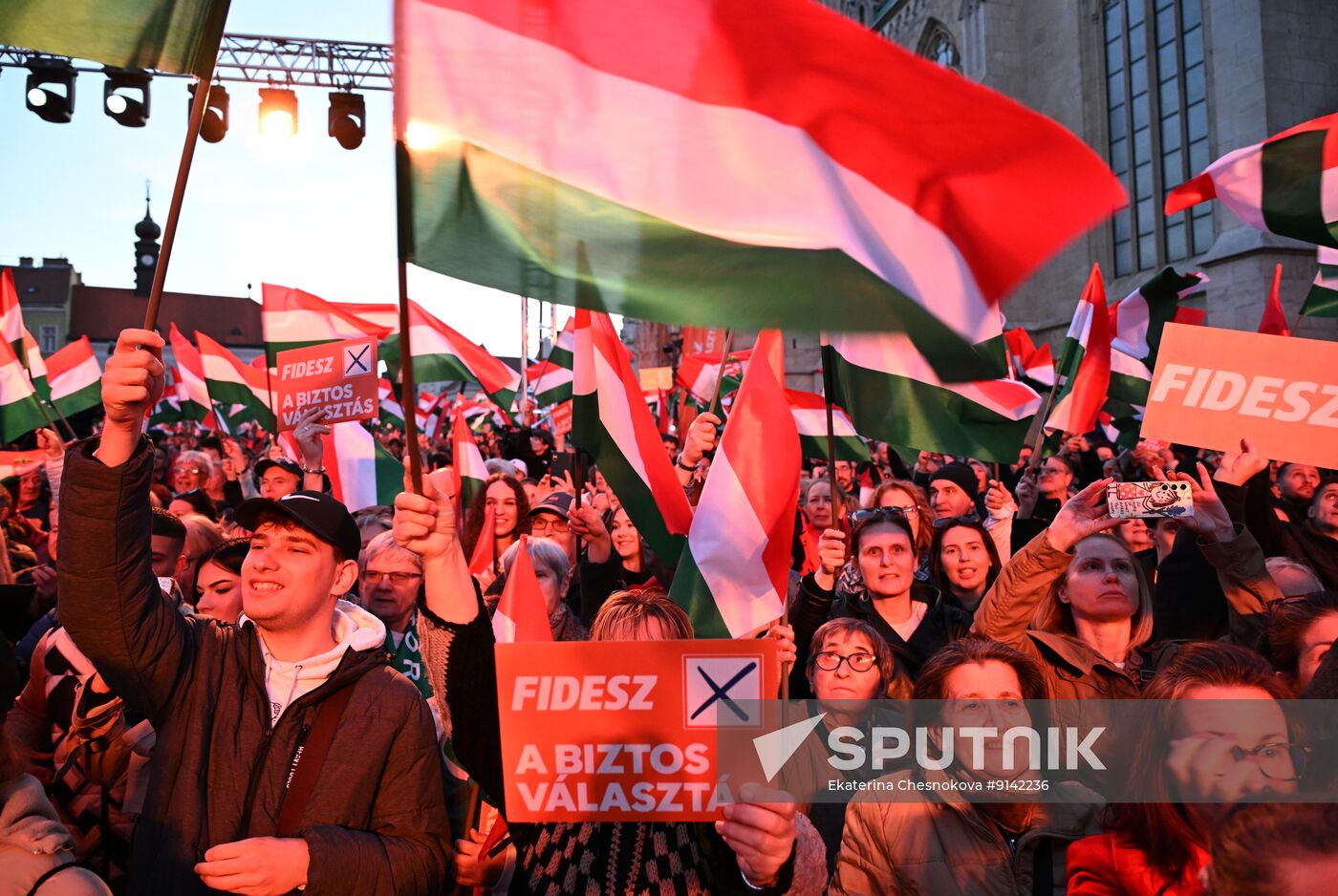 Hungary Parliamentary Election Orban Rally