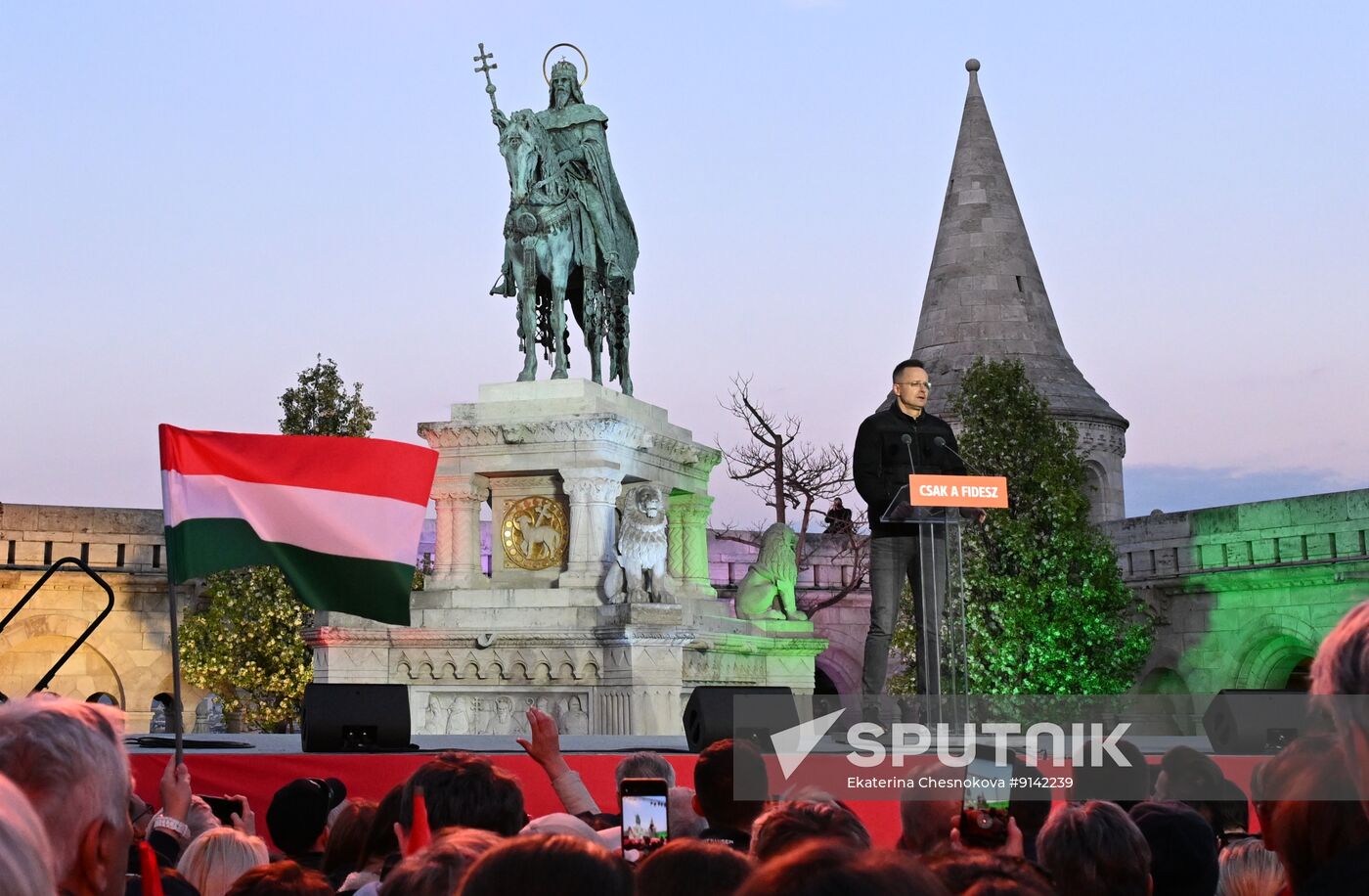 Hungary Parliamentary Election Orban Rally