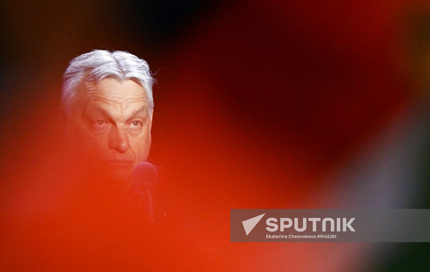 Hungary Parliamentary Election Orban Rally