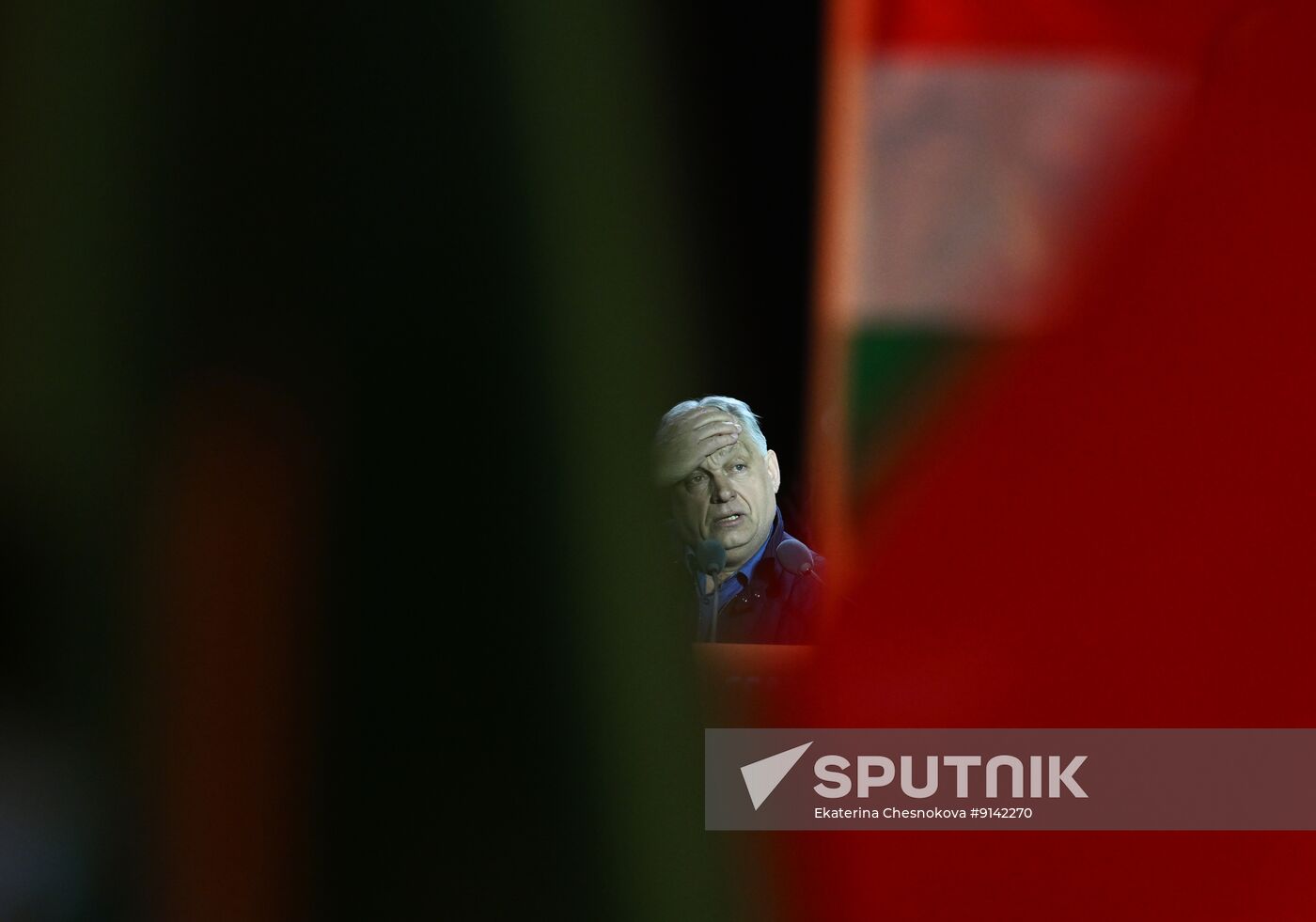 Hungary Parliamentary Election Orban Rally