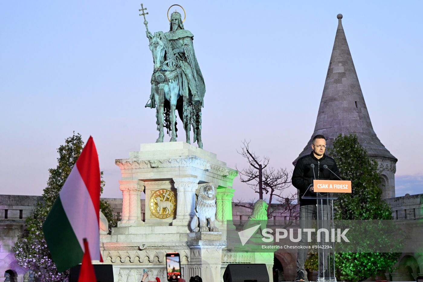 Hungary Parliamentary Election Orban Rally