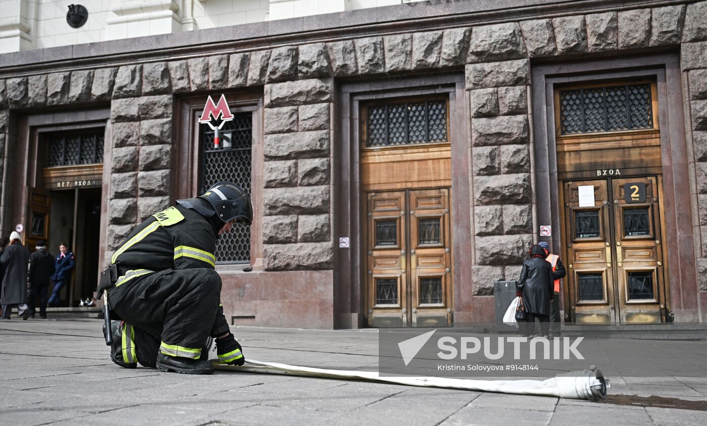 Russia Moscow Metro Train Services Suspension