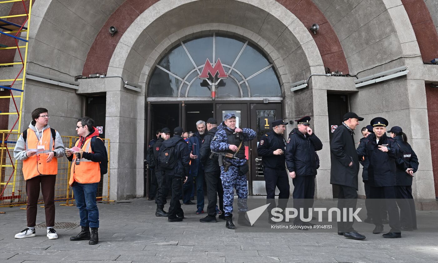 Russia Moscow Metro Train Services Suspension
