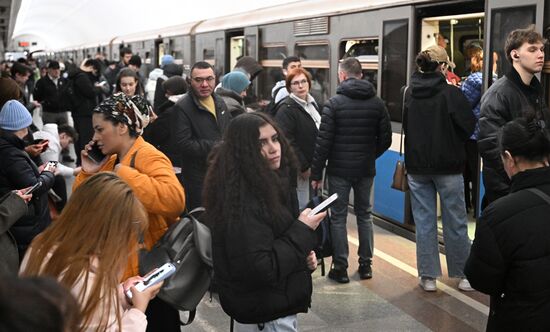 Russia Moscow Metro Train Services Suspension