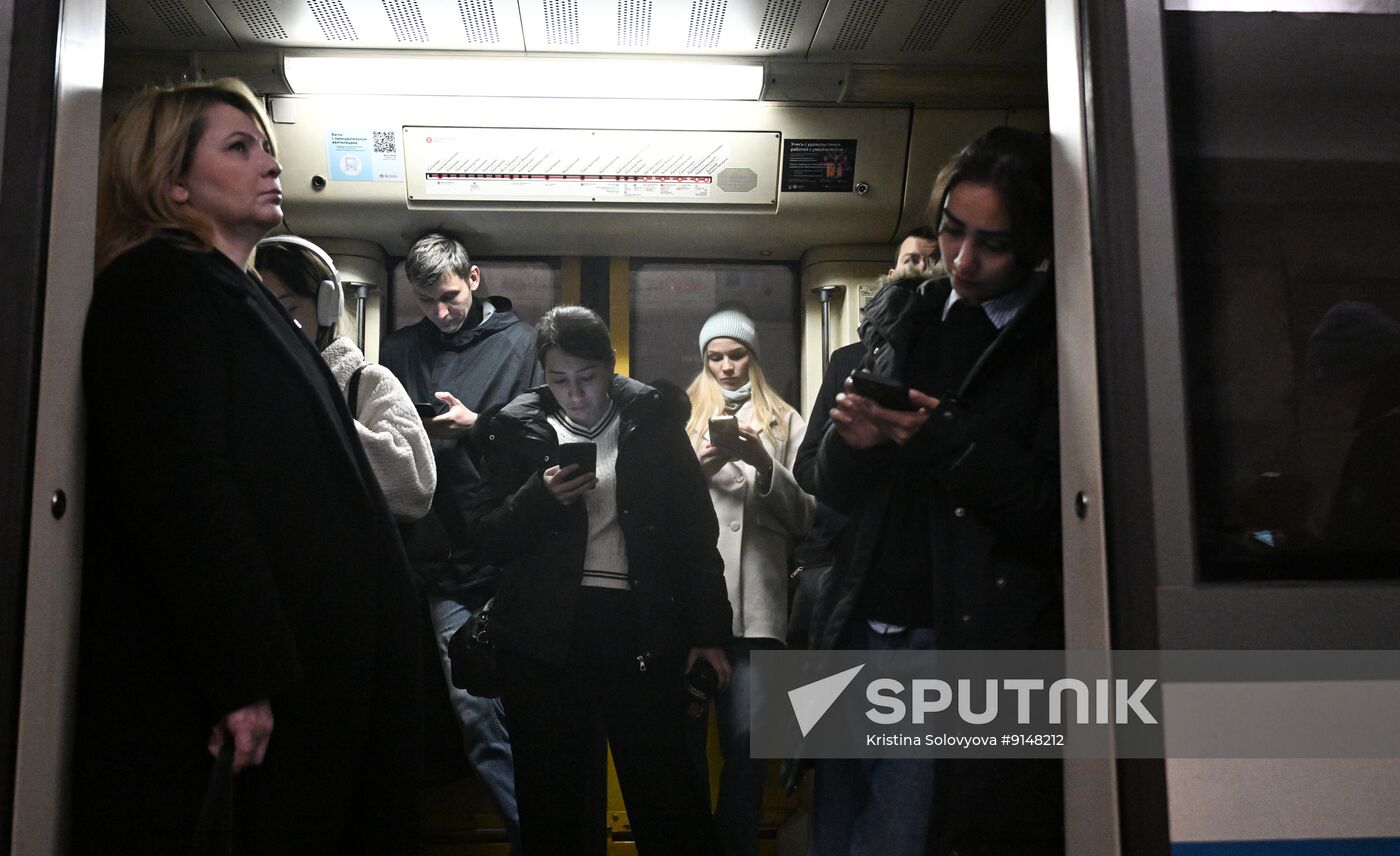 Russia Moscow Metro Train Services Suspension