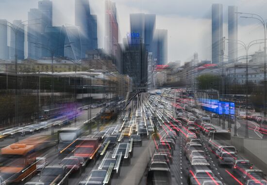 Russia Moscow Traffic