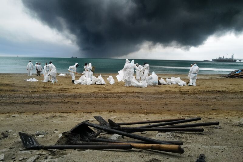 Russia Oil Terminal Fire Aftermath