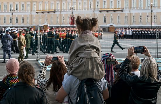 Russia WWII Victory Parade Rehearsal