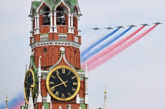 Russia WWII Victory Parade Aerial Rehearsal