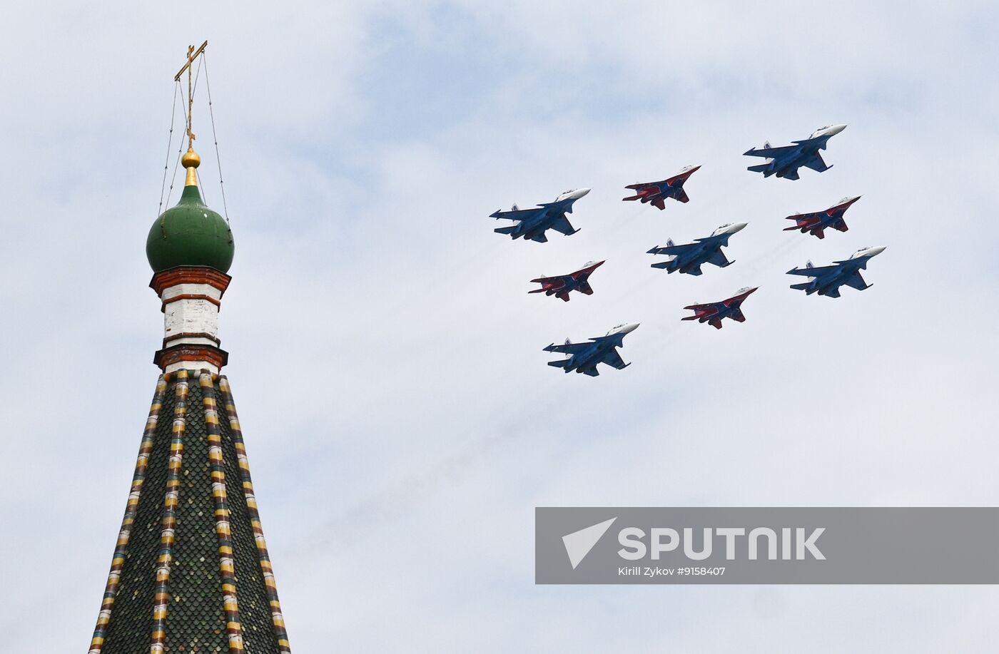 Russia WWII Victory Parade Aerial Rehearsal