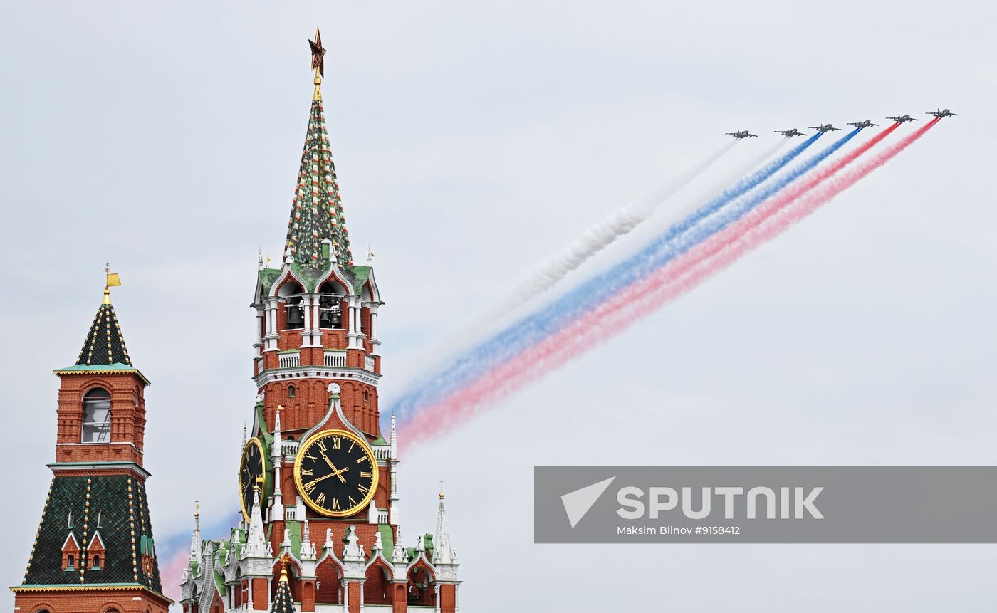 Russia WWII Victory Parade Aerial Rehearsal