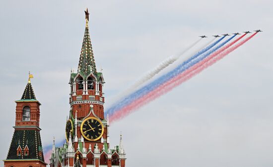 Russia WWII Victory Parade Aerial Rehearsal