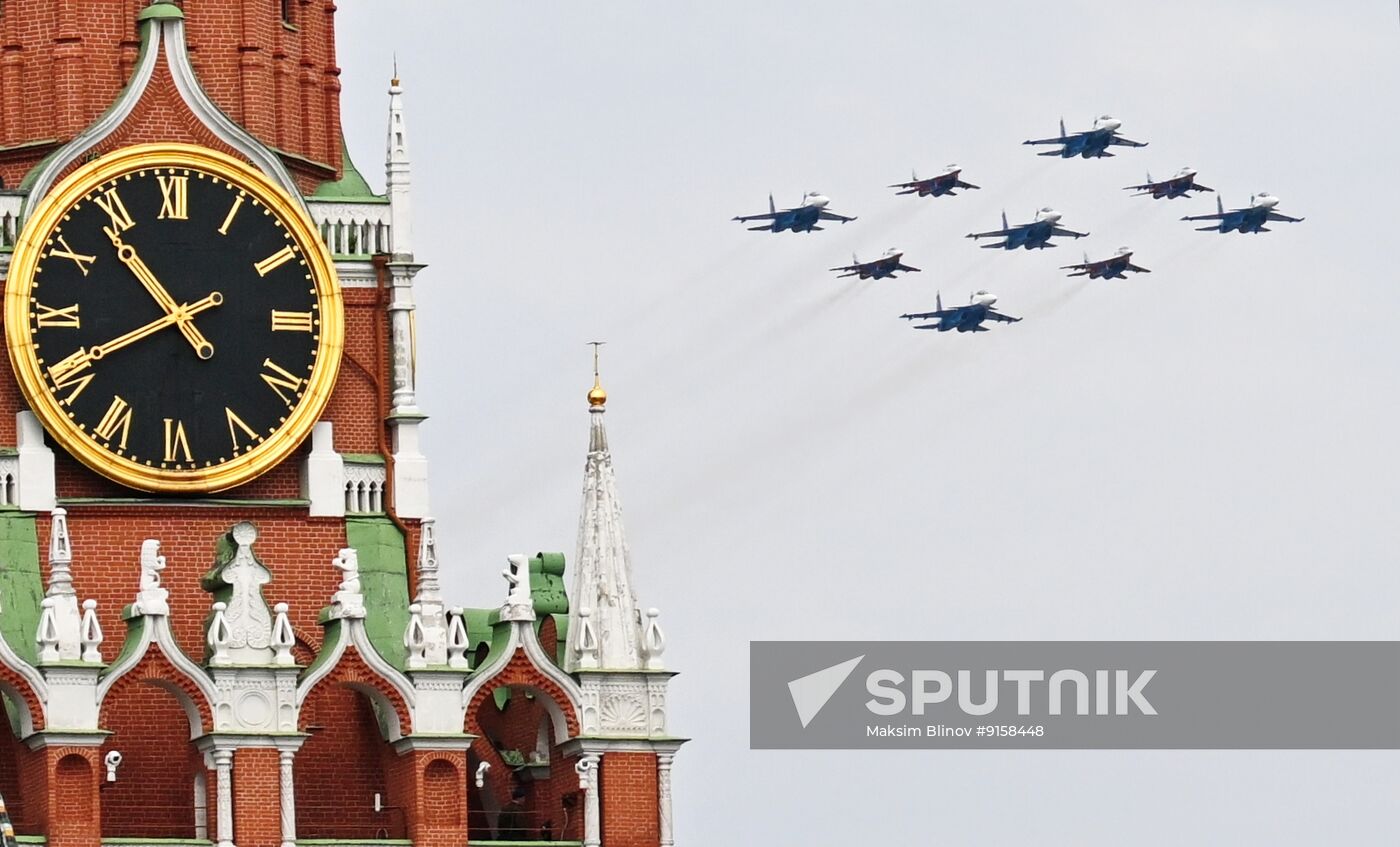 Russia WWII Victory Parade Aerial Rehearsal