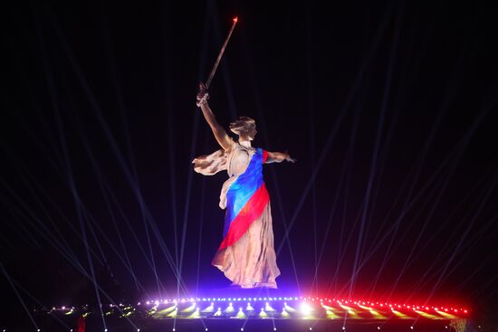 Russia WWII Victory Anniversary Light Show