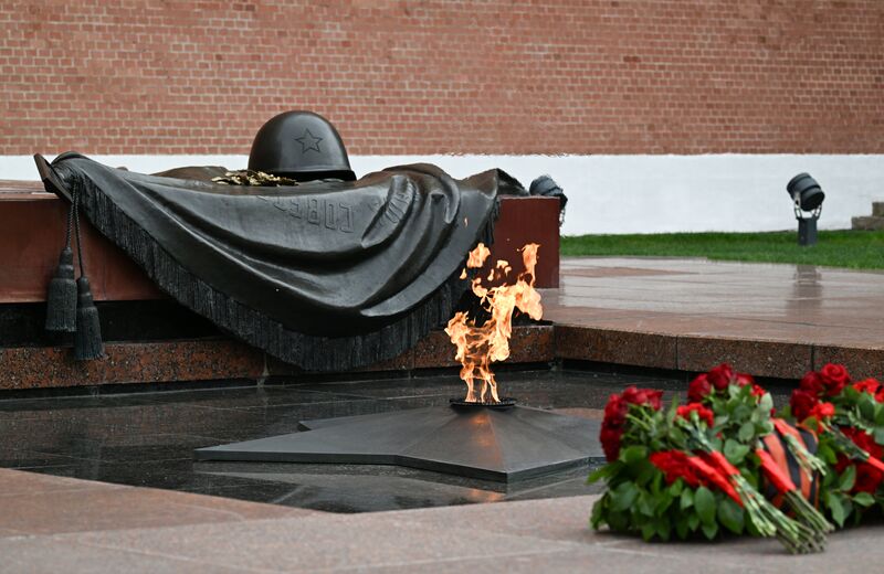 Russia WWII Victory Day Wreath Laying